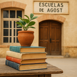 Schoolplein in Agost met spelende kinderen