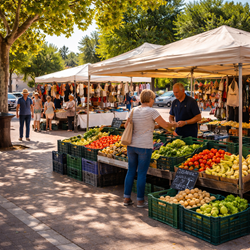 Kleine weekmarkt in Daya Vieja in de Vega Baja bij Alicante