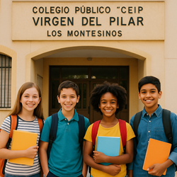 Schoolkinderen en lesomgeving in Los Montesinos