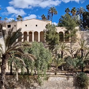 Moorse irrigatiekanalen en palmen in Elche