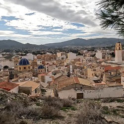 Uitzicht op het landschap van Monóvar