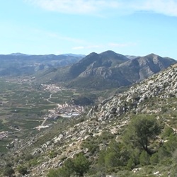 Uitzicht op de Sierra de Segària bij El Ràfol d’Almúnia