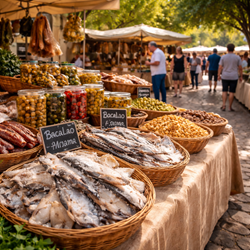 Kleine zaterdagmarkt in El Ràfol d’Almúnia aan Carrer Nueva