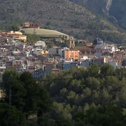 Landbouwgebied bij Callosa d’en Sarrià Uitzicht op de vallei bij Callosa