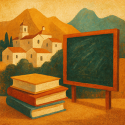 Kinderen leren op school in Mutxamel