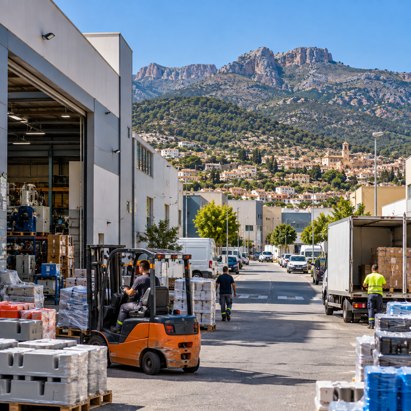 Werken in Ibi in het industriële binnenland van Alicante