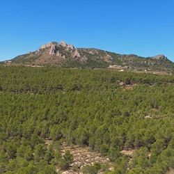 Uitzicht op natuurgebied bij Sax
