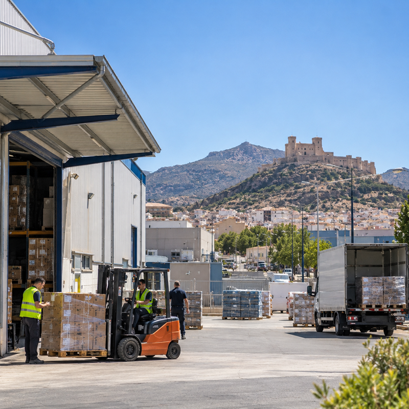 Werken in Villena in het binnenland van Alicante