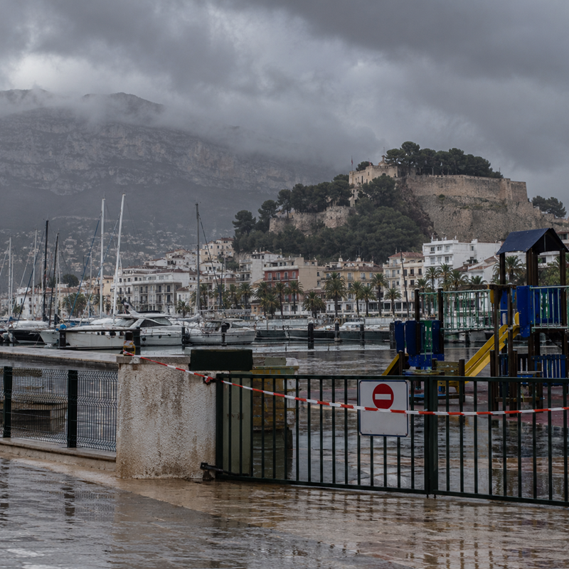 Code rood voor zware regen in Dénia
