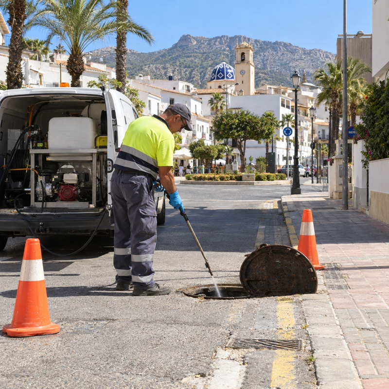 Ongediertebestrijding in de riolering van l'Alfàs del Pi