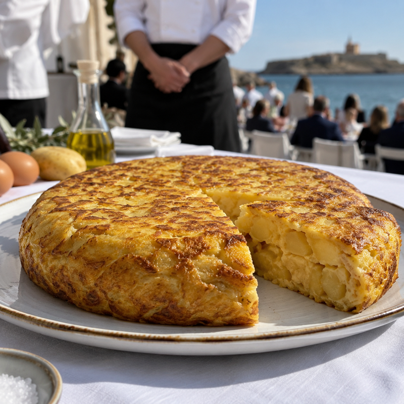Tortilla de patatas van restaurant La Muralla op Tabarca