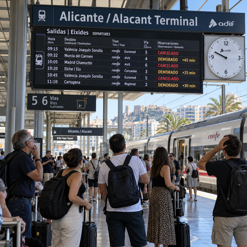 Treinstaking in Alicante op 29 oktober 2026 met gevolgen voor reizigers van Renfe